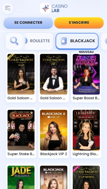 Se Connecter à LiveDealer Blackjack avec Casino Lab Aujourd’hui