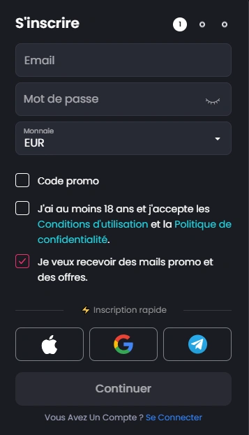 Inscription à Casino TipTop TipTopCasino Français